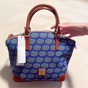 Dooney & Bourke Womens Florida Gators Coated Canvas Convertible Handbag Purse